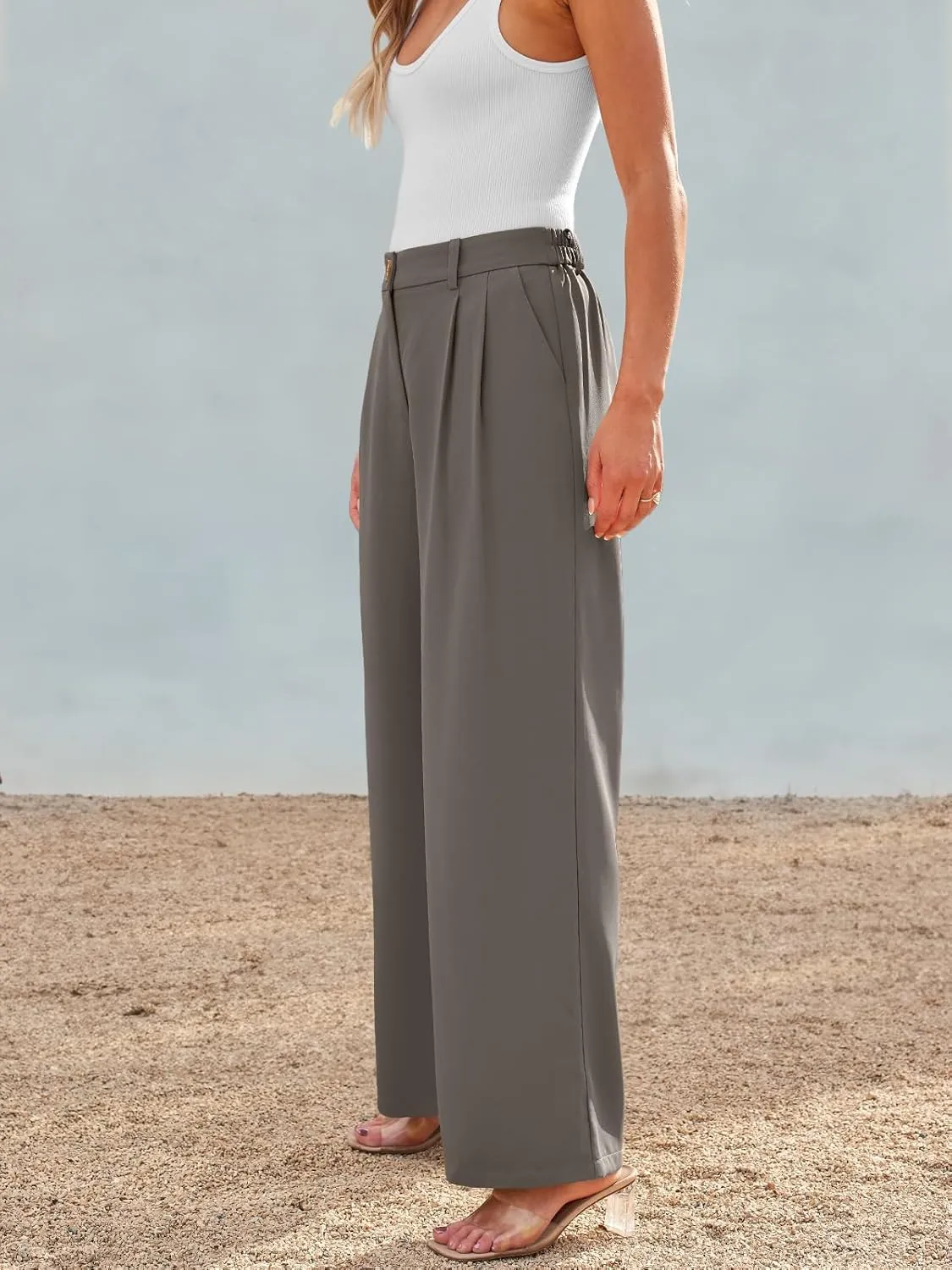 AUTOMET Women Wide Leg Dress Pants High Waisted Loose Fit Business Casual Work Trousers with Pockets 2025