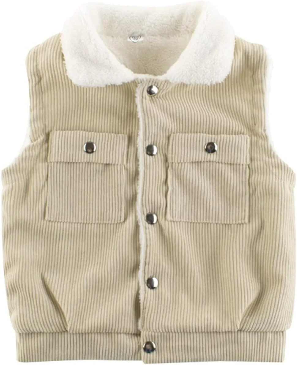 Baby Girls&Boys Winter Cute High Neck Vest Lightweight Puffer Sleeveless Jacket Zipper Hooded Vest Kids