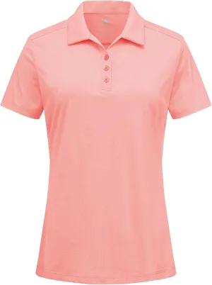 BGOWATU Women's Polo Shirts Golf Tennis Shirts Short Sleeve 3 Buttons Collared Casual Top UV Sun Protection Dry Fit