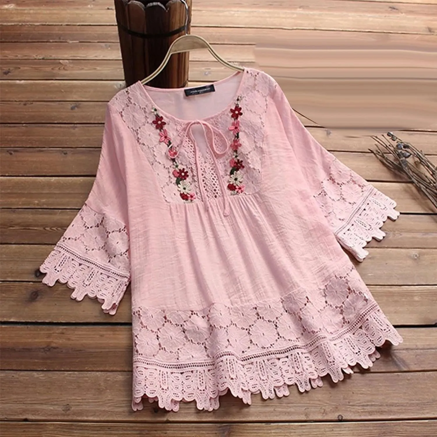 Boho Long Sleeve Spring Top Women Office Oversized with Buttons Shirt for Women Coloured Loose Lapel Comfort