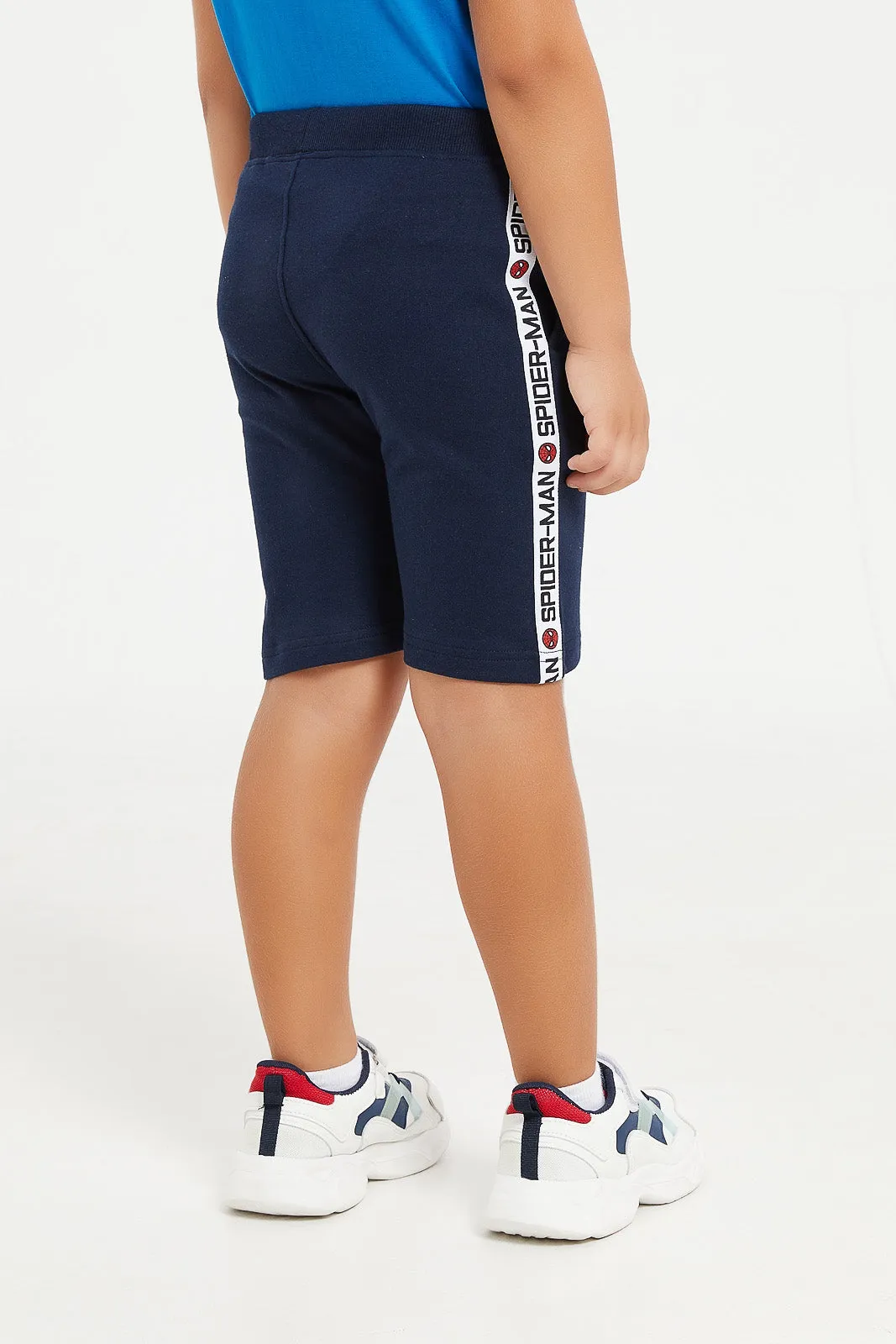 Boys Navy Spiderman Active Shorts