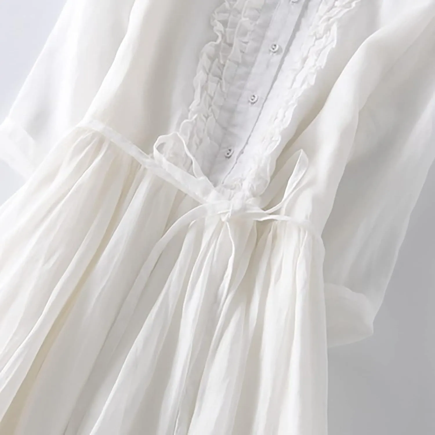 Cotton Linen Maxi Dresses for Women 2025 Button Down Plus Size A Line Dress Trendy 3/4 Sleeve Floral Dress Summer Dresses