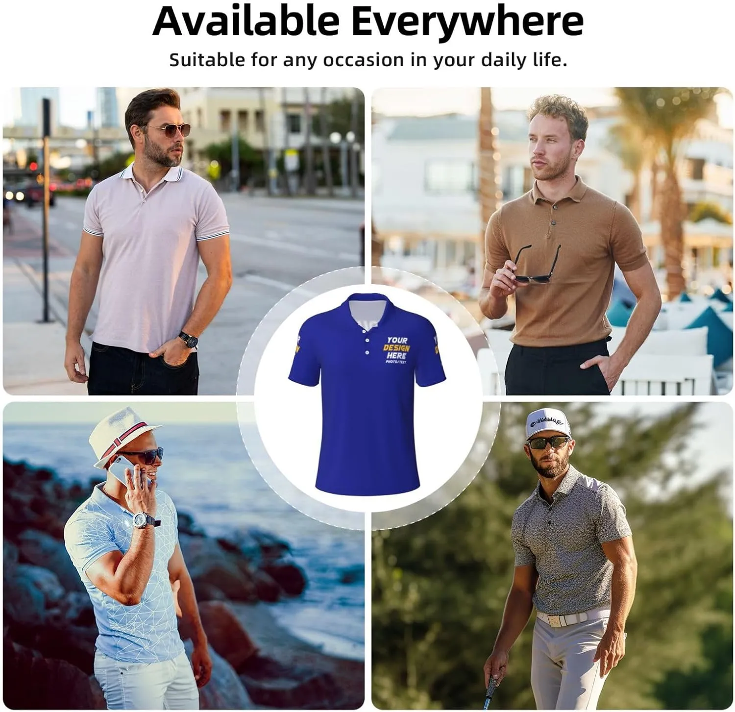 Custom Polo shirts Add Your Text Picture Name Logo Casual Custom Polo shirt Fashion Custom Polo shirts
