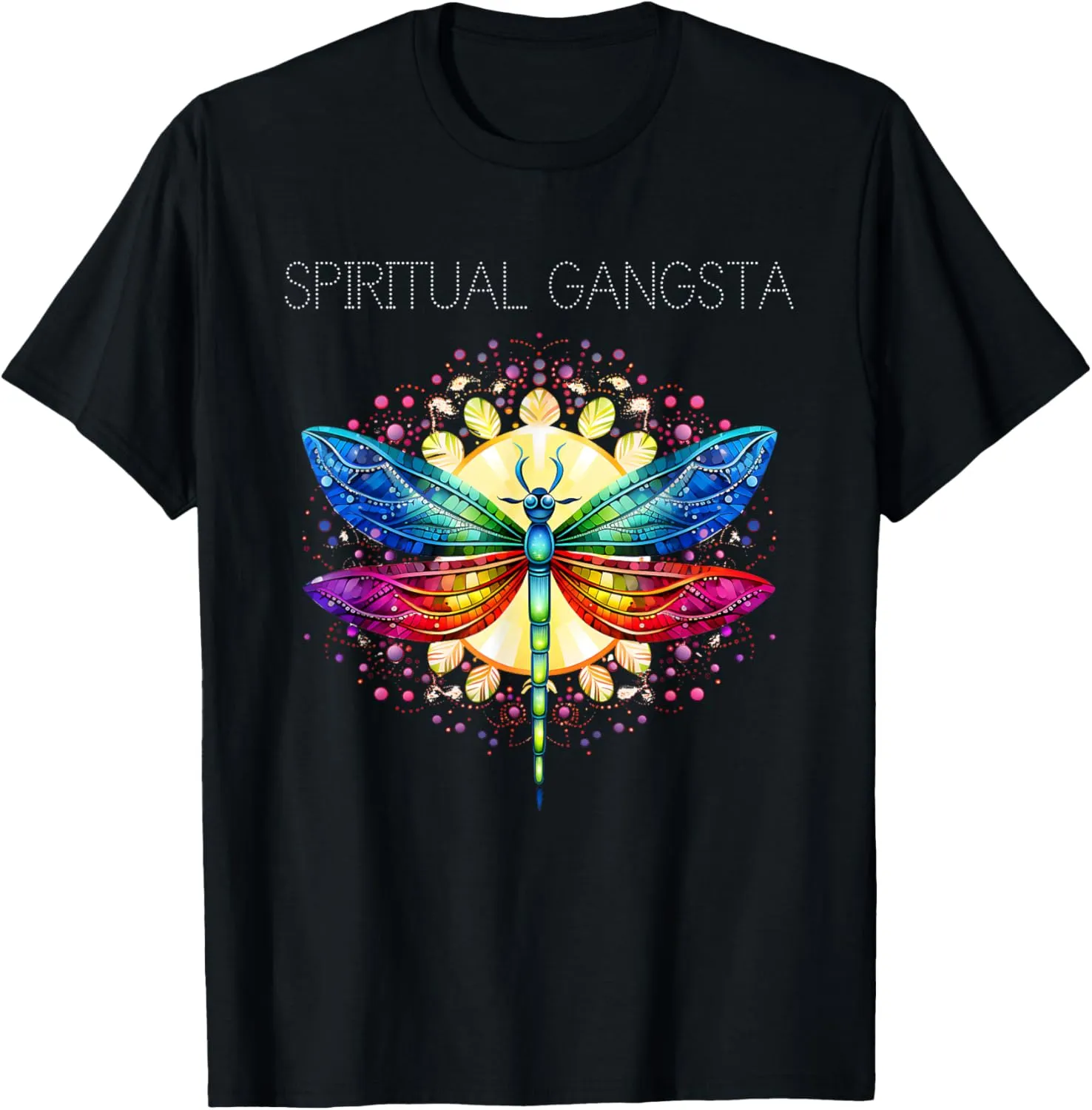 Dragonfly Yoga Meditation Mandala T-Shirt