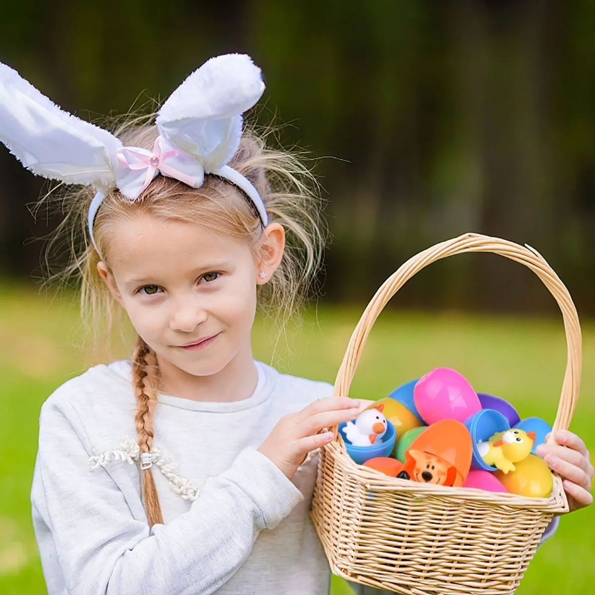 Easter Eggs with Animal Finger Puppets