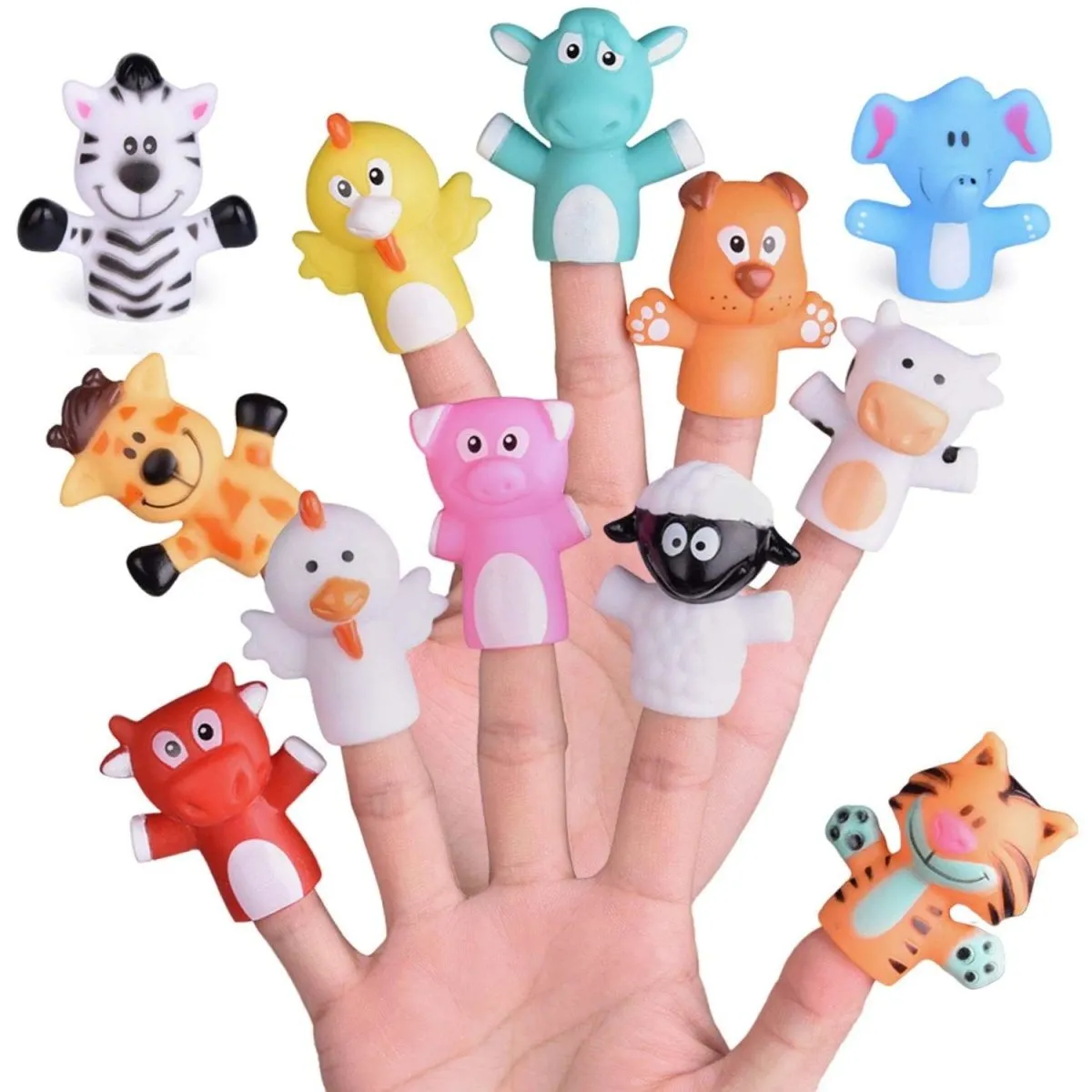 Easter Eggs with Animal Finger Puppets