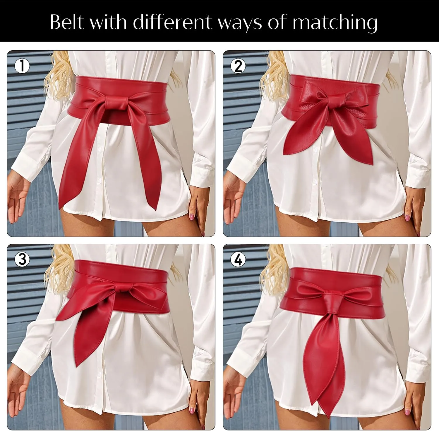 EIMMBD Womens Belts for Dress Obi Belts for Women Wide Waistband Knotted Belt for Dress