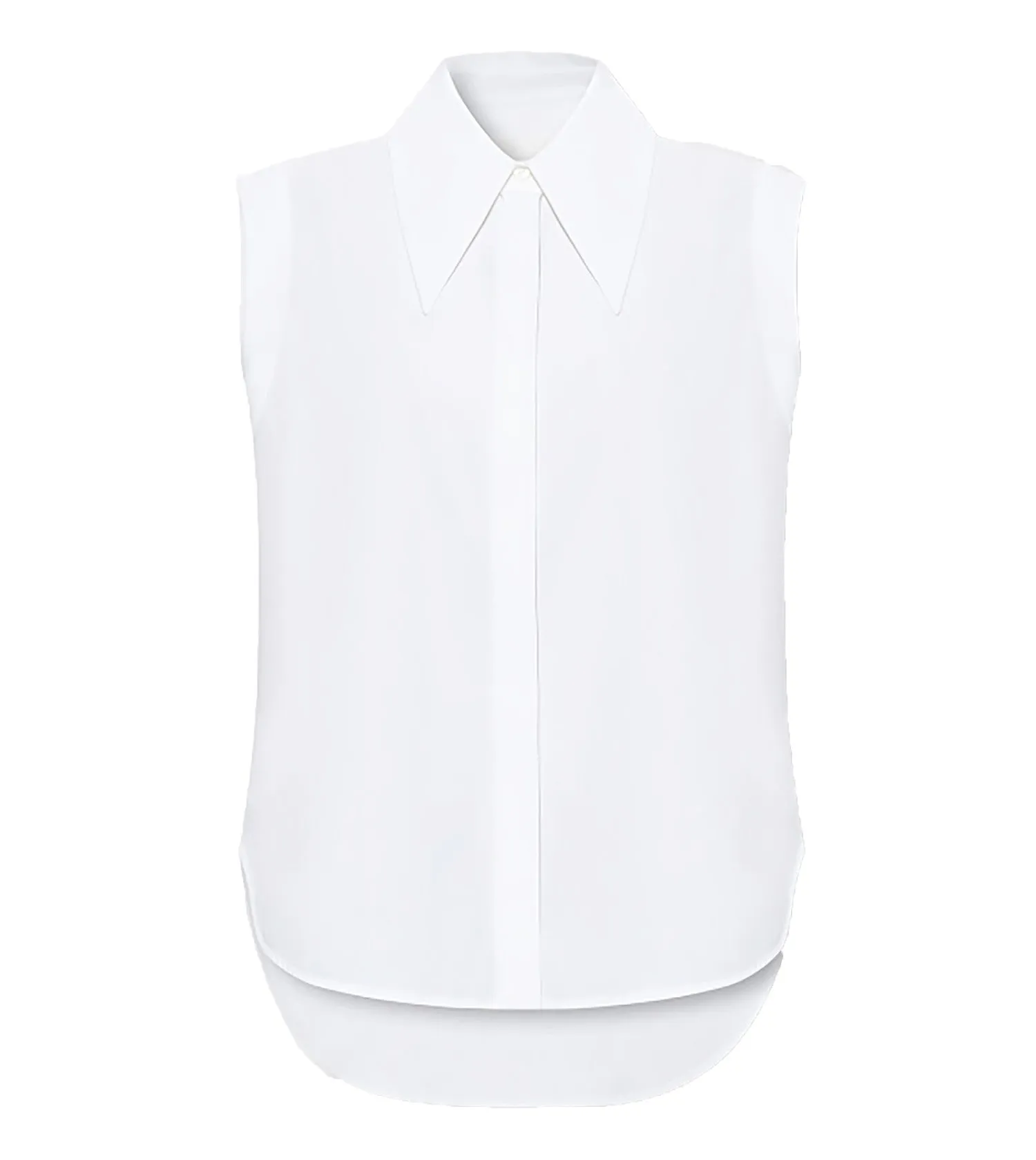 JIL SANDER Sleeveless White Shirt