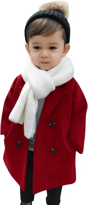 Padded Jacket Kids Toddler Kids Baby Girls Boys Plaid Solid Coat Elegant Notched Collar Double 5t Winter Coat Boys