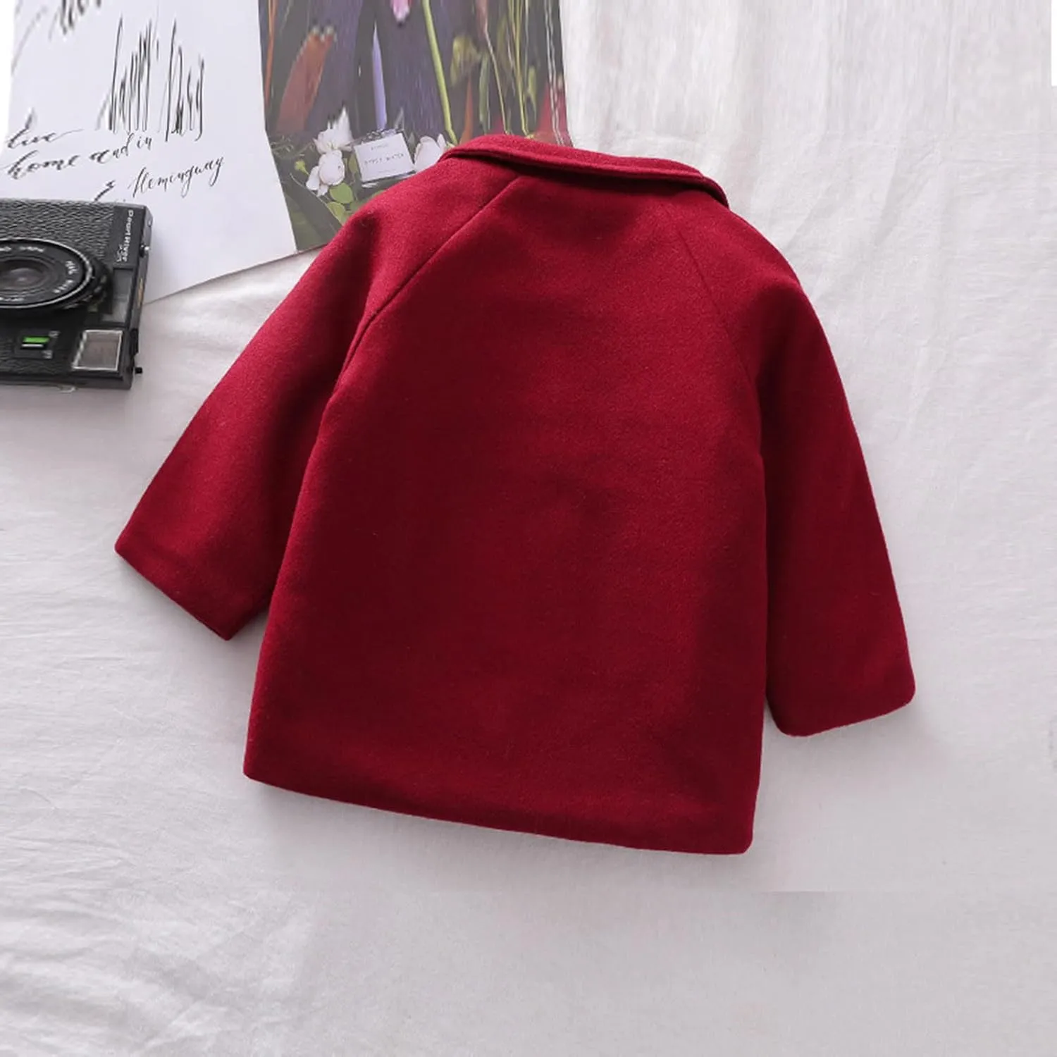 Padded Jacket Kids Toddler Kids Baby Girls Boys Plaid Solid Coat Elegant Notched Collar Double 5t Winter Coat Boys