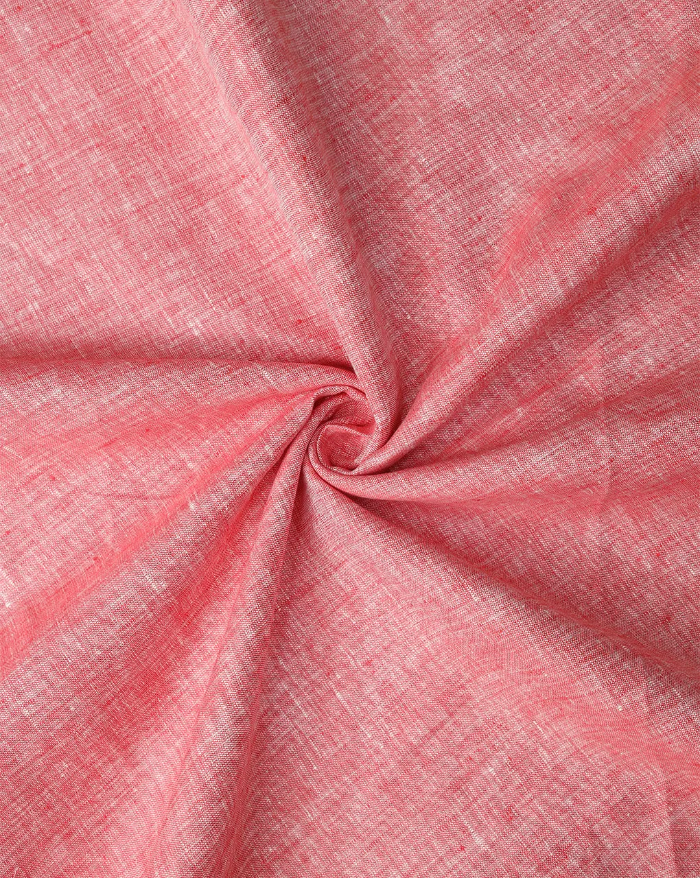 RED PLAIN LINEN CHAMBRAY FABRIC