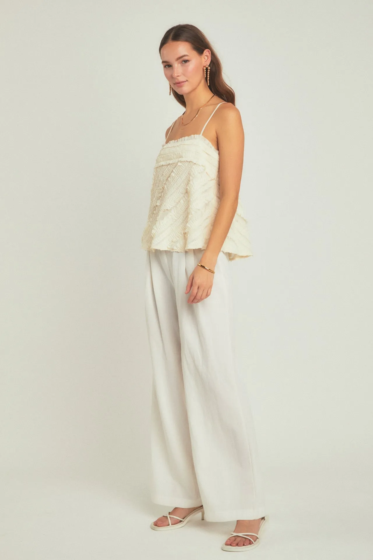 Ruffled Sleeveless Top