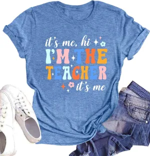 Teacher T-Shirt Women's Short Sleeve Life Shirt - Teacher's Day Gift, Back to School Tee Top