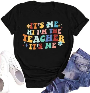 Teacher T-Shirt Women's Short Sleeve Life Shirt - Teacher's Day Gift, Back to School Tee Top