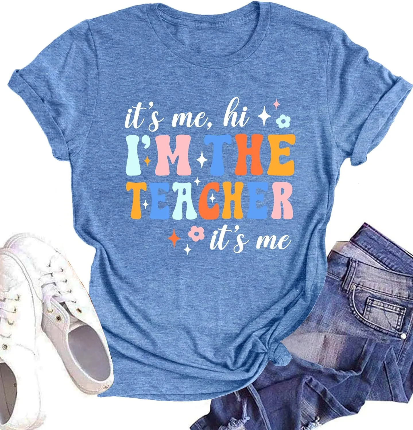 Teacher T-Shirt Women's Short Sleeve Life Shirt - Teacher's Day Gift, Back to School Tee Top