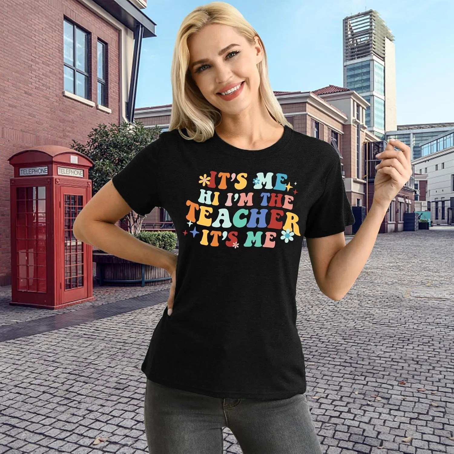 Teacher T-Shirt Women's Short Sleeve Life Shirt - Teacher's Day Gift, Back to School Tee Top