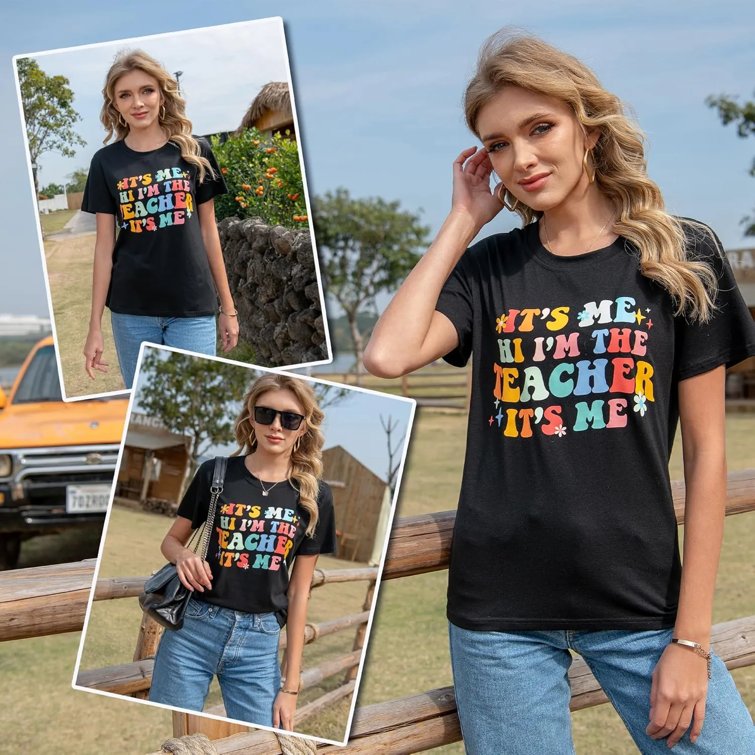 Teacher T-Shirt Women's Short Sleeve Life Shirt - Teacher's Day Gift, Back to School Tee Top