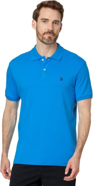 U.S. Polo Assn. Men's Solid Short Sleeve Interlock Polo Shirt, Golf Shirts for Men, Business Casual Polos