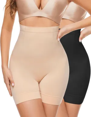 YADIFEN Shapewear Shorts Tummy Control Shapewear Invisible Shaping Shorts High Waisted Body Shaper Shorts Under Dress